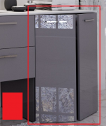 Тумба под стиральную машину Marsan Oscar 720 МДФ кармин Oscar720кармин