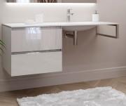 Консоль c раковиною Marsan Nikolet 120х50 МДФ білий/скляна раковина Nikolet3-120х50white