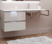 Консоль c раковиною Marsan Nikolet 130х50 МДФ білий/скляна раковина Nikolet3-130х50white