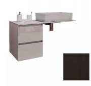 Консоль для раковины Marsan Nikolet 150х50 МДФ графит/столешница стекло Nikolet150х50graphite