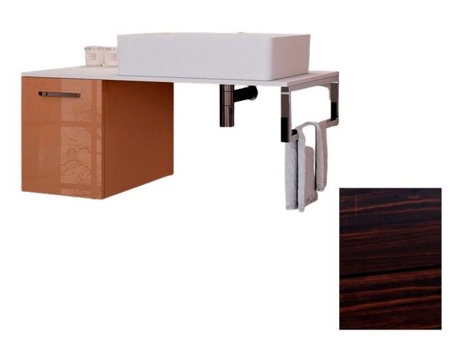 Консоль для раковины Marsan Oscar 100х50 МДФ зебрано/столешница стекло Oscar100х50zebrano