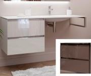 Консоль з раковиною Marsan Nikolet 130х50 МДФ бісмарк/раковина акриловий камінь Nikolet4-130х50bismarck