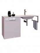 Консоль с раковиной Marsan Oscar 110х50 МДФ белый/стеклянная раковина Oscar110х50white