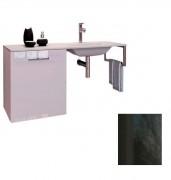 Консоль с раковиной Marsan Oscar 110х50 МДФ черный/стеклянная раковина Oscar110х50black