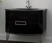 Тумба под раковину Marsan Sabrine 900 МДФ черный/серебро SABRINE900черный/серебро