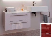 Консоль для раковины Marsan Oscar 110х50 МДФ кармин/столешница акриловый камень Oscar4-110х50karmin