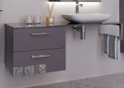 Консоль для раковини Marsan Oscar 110х50 МДФ бісмарк/стільниця акриловий камінь Oscar4-110х50bismarck