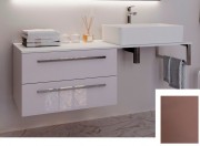 Консоль для раковины Marsan Oscar 140х50 МДФ капучино/столешница стекло Oscar140х50cappuccino