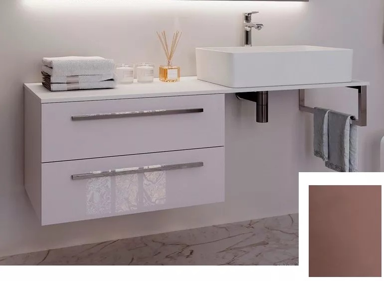 Консоль для раковины Marsan Oscar 140х50 МДФ капучино/столешница акриловый камень Oscar2-140х50cappuccino