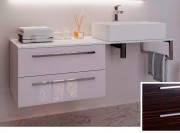 Консоль для раковины Marsan Oscar 150х50 МДФ зебрано/столешница акриловый камень Oscar2-150х50zebrano