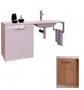 Консоль с раковиной Marsan Oscar 110х50 МДФ капучино/стеклянная раковина Oscar110х50cappuccino