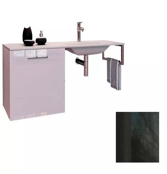 Консоль з раковиною Marsan Oscar 110х50 МДФ чорний/раковина акриловий камінь Oscar2-110х50black