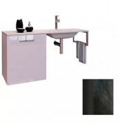 Консоль с раковиной Marsan Oscar 110х50 МДФ черный/раковина акриловый камень Oscar2-110х50black