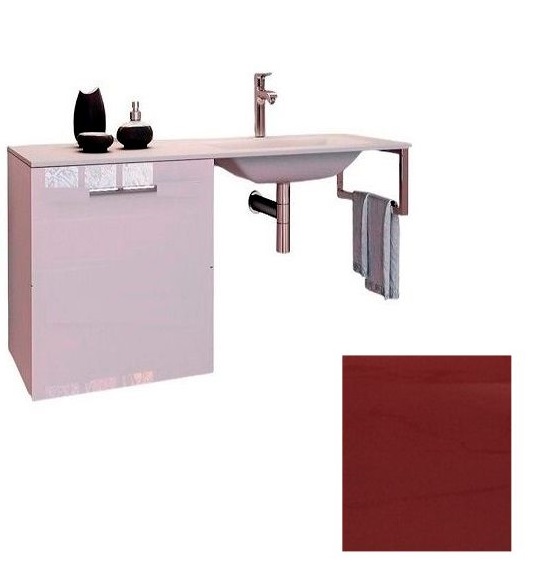 Консоль с раковиной Marsan Oscar 110х50 МДФ кармин/раковина акриловый камень Oscar2-110х50karmin