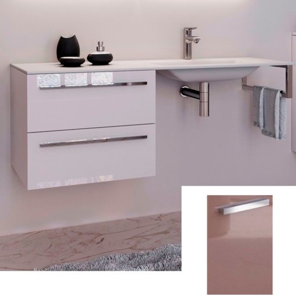 Консоль с раковиной Marsan Oscar 120х50 МДФ капучино/стеклянная раковина Oscar3-120х50cappuccino