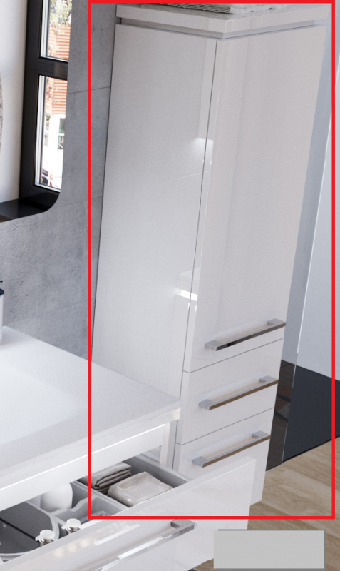 Пенал для ванной Marsan Pascal 121x35x35 левый/правый МДФ бисмарк Pascal121x35x35бисмарк