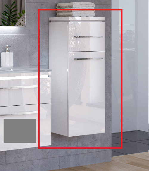 Пенал для ванной Marsan Pascal 92x35x35 левый/правый МДФ графит Pascal92x35x35графит