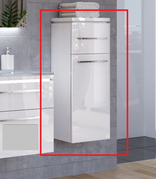 Пенал для ванной Marsan Pascal 92x35x35 левый/правый МДФ бисмарк Pascal92x35x35бисмарк