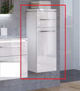 Пенал для ванної Marsan Pascal 92x35x35 лівий/правий з кошиком МДФ білий Pascal92x35x35белий-1