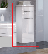 Пенал для ванної Marsan Pascal 92x35x35 лівий / правий з кошиком МДФ бісмарк Pascal92x35x35бисмарк-1