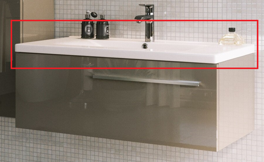 Раковина для ванної Marsan Еліс/Квадро 1100 права/ліва скляна Еліс/Квадро1100стекло