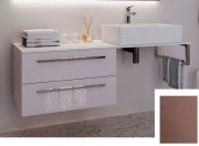 Консоль для раковины Marsan Oscar 130х50 МДФ капучино/столешница стекло Oscar130х50cappuccino