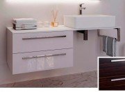 Консоль для раковины Marsan Oscar 150х50 МДФ зебрано/столешница акриловый камень Oscar2-150х50zebrano