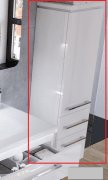 Пенал для ванной Marsan Pascal 121x35x35 левый/правый МДФ бисмарк Pascal121x35x35бисмарк