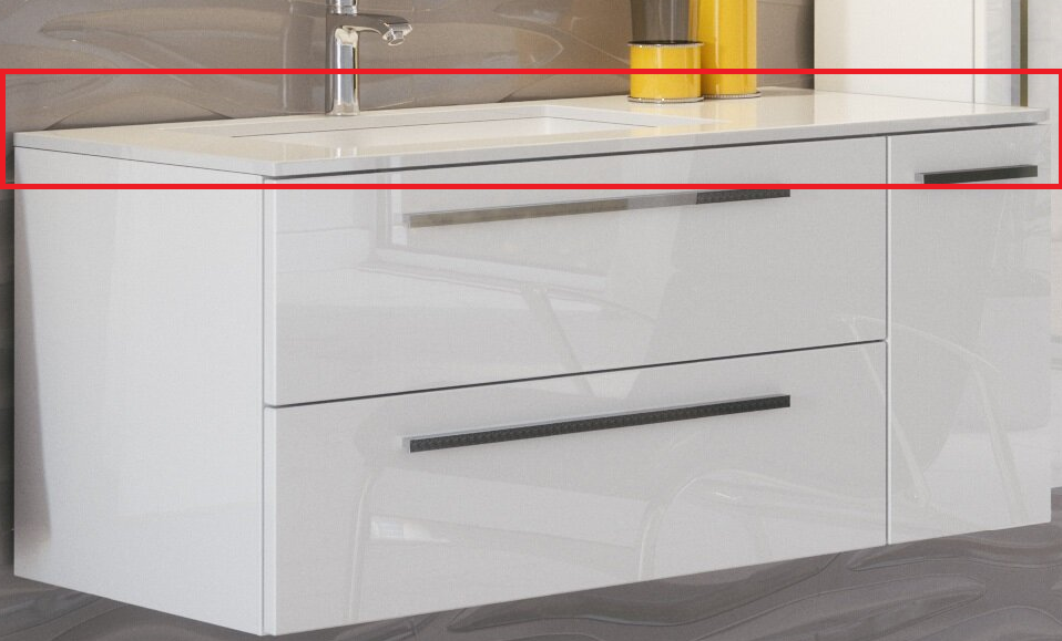 Раковина для ванної Marsan Еліс/Квадро 1050 права/ліва скляна Еліс/Квадро1050стекло