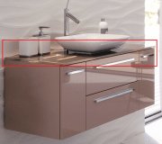 Стільниця Marsan 1200 скляна для настільної раковини Marsan1200стекло