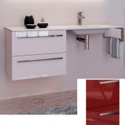 Консоль с раковиной Marsan Oscar 130х50 кармин/раковина акриловый камень Oscar4-130х50karmin