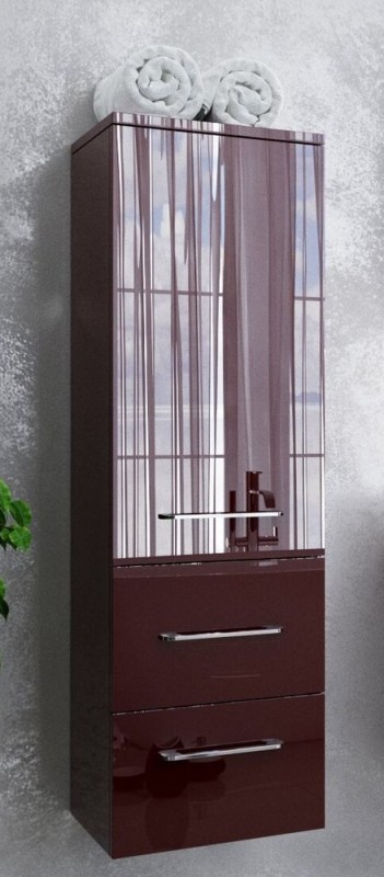 Пенал для ванної Marsan Regine 1200х350х350 см МДФ рубін глянець REGINE120Х35рубин