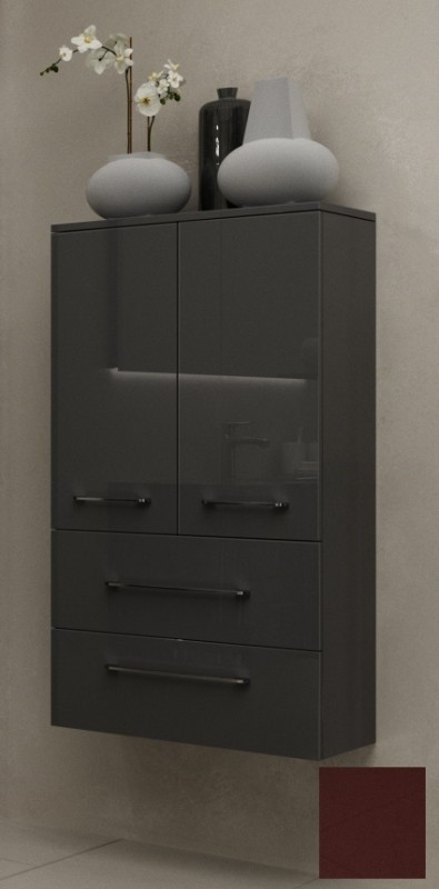 Пенал для ванної Marsan Regine 1200х600х350см МДФ рубін глянець REGINE120Х60рубин