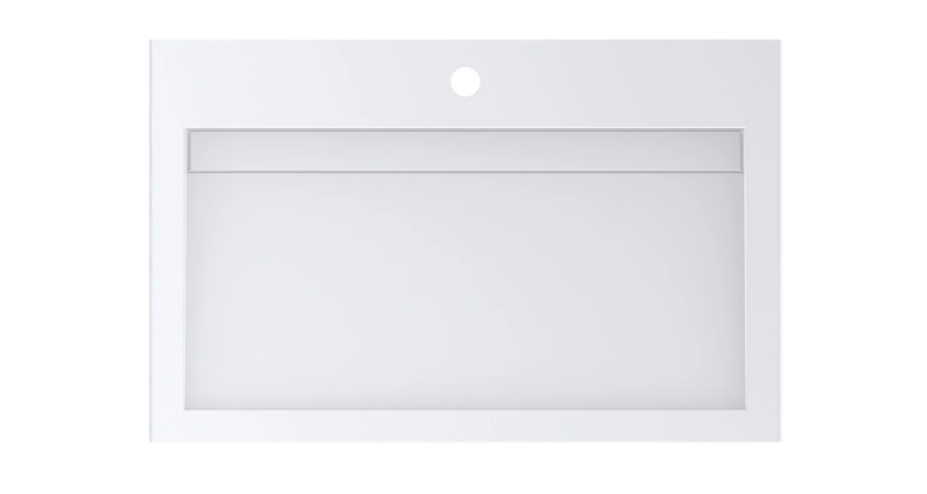 Раковина для ванної Miraggio Agness 750 накладна з отвором під змішувач білий матовий 0000154