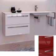 Консоль з раковиною Marsan Oscar 130х50 кармін/раковина акриловий камінь Oscar4-130х50karmin