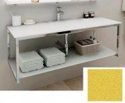 Консоль для раковины Marsan Quadro 110х50 см нержавеющая сталь/стекло золото Quadro110х50gold