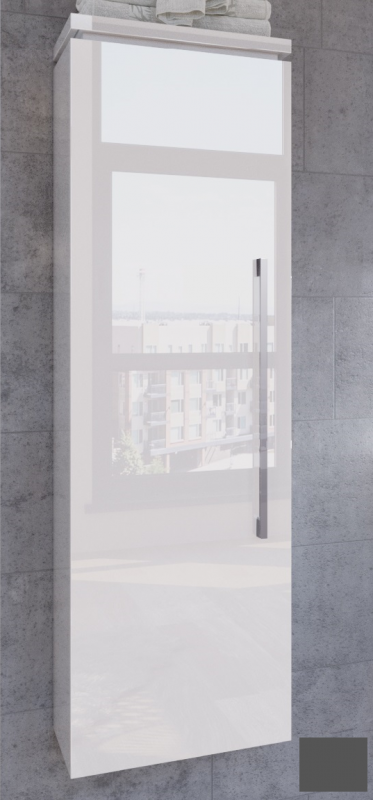 Пенал для ванной Marsan Pascal 123x35x35 правый/левый МДФ графит Pascal123x35x35графит