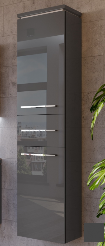 Пенал для ванной Marsan Pascal 161x35x35 правый/левый МДФ графит Pascal161x35x35графит