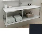 Консоль з раковиною Marsan Quadro 130х50 см нержавіюча сталь/скло графіт Quadro2-130х50graphite