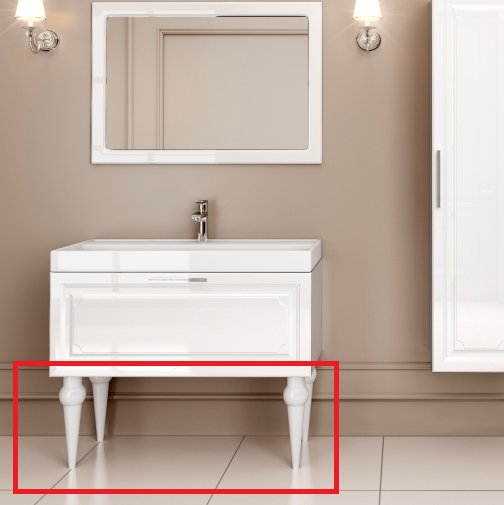 Комплект ніжок Marsan Patricia 37 см білий Patricia370белый