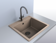 Мойка для кухни Miraggio Bodrum 510 врезная прямоугольная с переливом матовый Terra 0000005