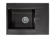 Мойка для кухни Miraggio Bodrum 650 врезная прямоугольная с переливом матовый black 0000007