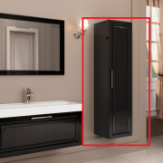 Пенал для ванної Marsan Patricia 152x35x35 МДФ чорний Patricia152x35x35черный