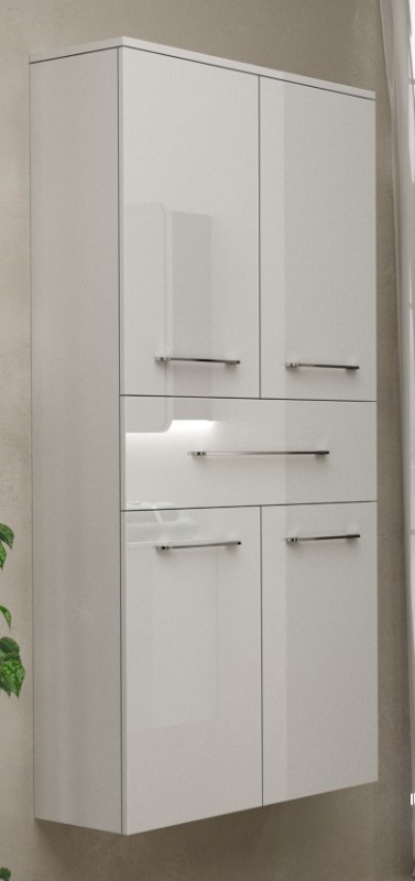 Пенал для ванной Marsan Regine 1600х600х350 см МДФ белый глянец REGINE160Х60белый