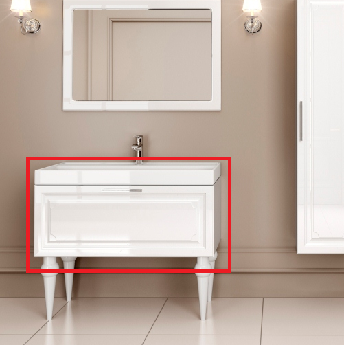 Тумба под раковину Marsan Patricia 1000 МДФ белый Patricia1000белый