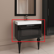 Тумба под раковину Marsan Patricia 700 МДФ черный Patricia700черный