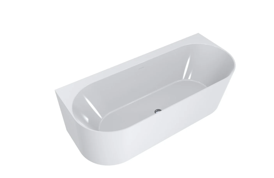 Ванна из искусственного камня Miraggio Bali 170х75 см овальная белый матовый 0000263