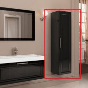 Пенал для ванной Marsan Patricia 152x35x35 МДФ черный Patricia152x35x35черный