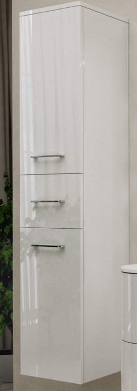 Пенал для ванної Marsan Regine 1600Х350 см МДФ лівий/правий білий глянець з кошиком REGINEК160Х35белый