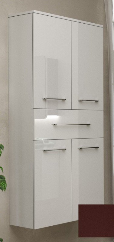 Пенал для ванной Marsan Regine 1600х600х350 см МДФ рубин глянец с корзинами REGINEК160Х60рубин